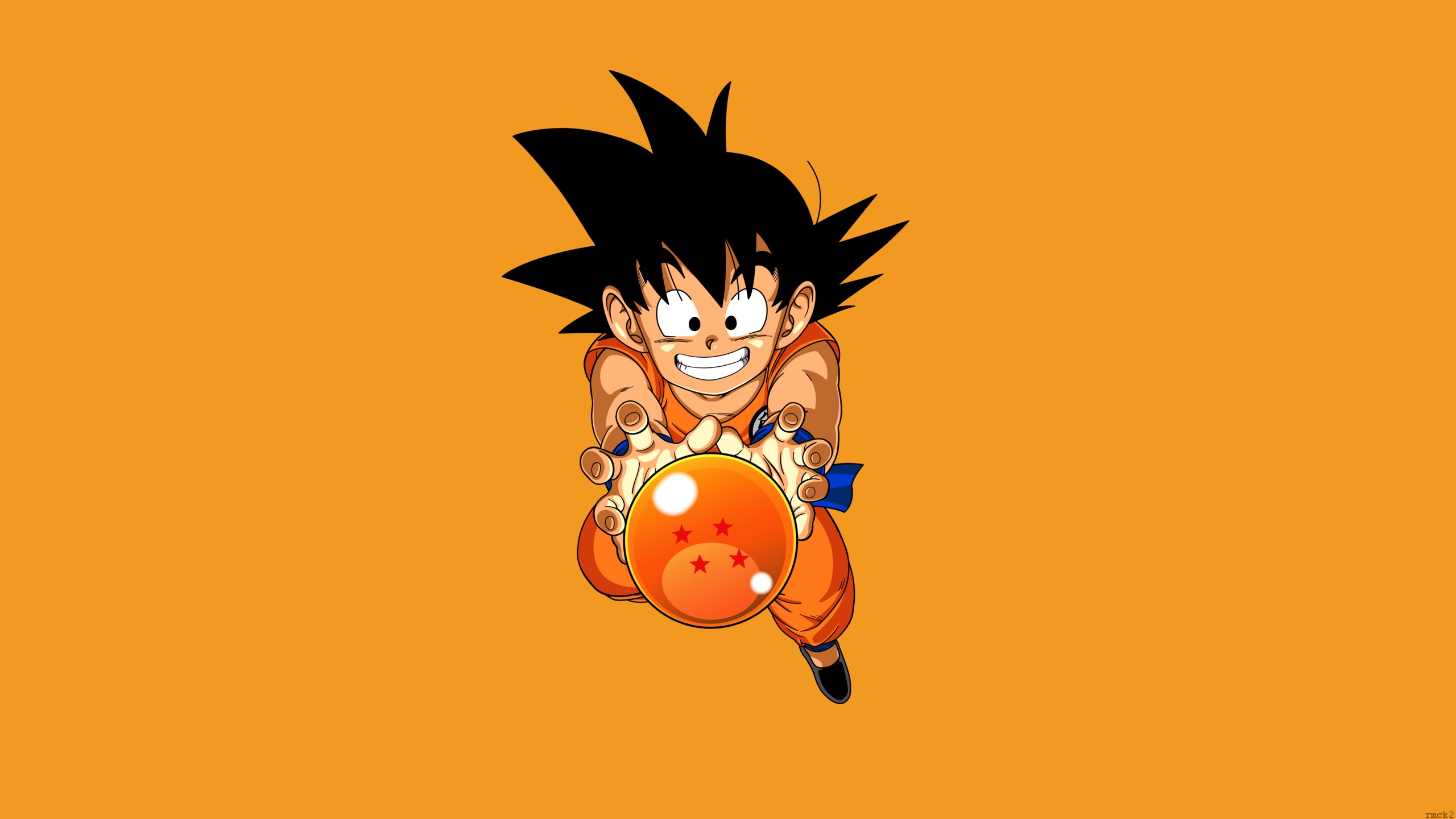 An image of child Goku from the show dragon ball reaching out for a dragon ball